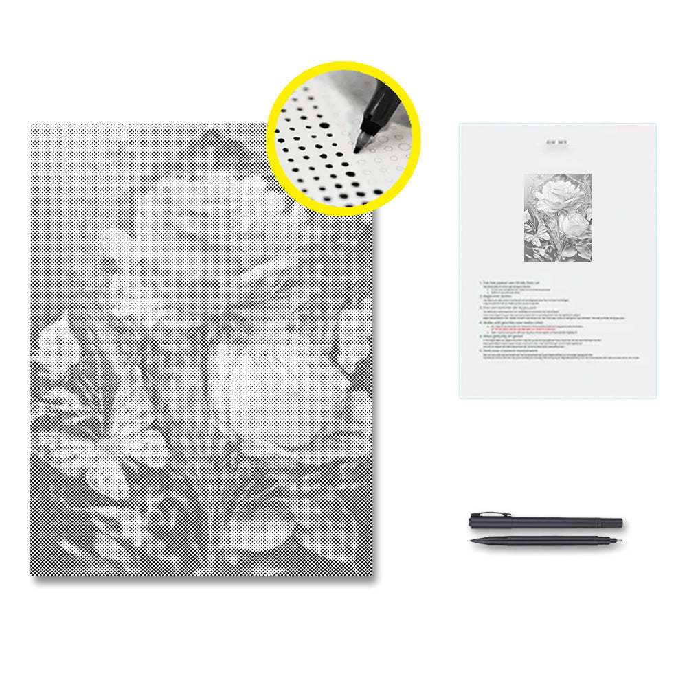 Blumen und Schmetterling - Punktmalerei Set