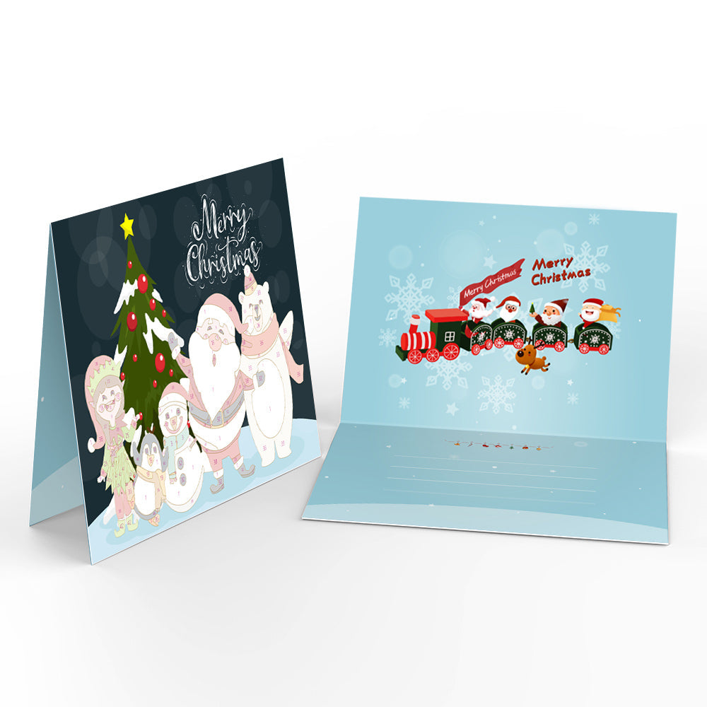 Kerstkaart V – Schilderen op nummer