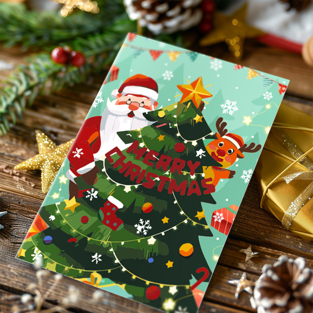 Kerstkaart IV – Schilderen op nummer