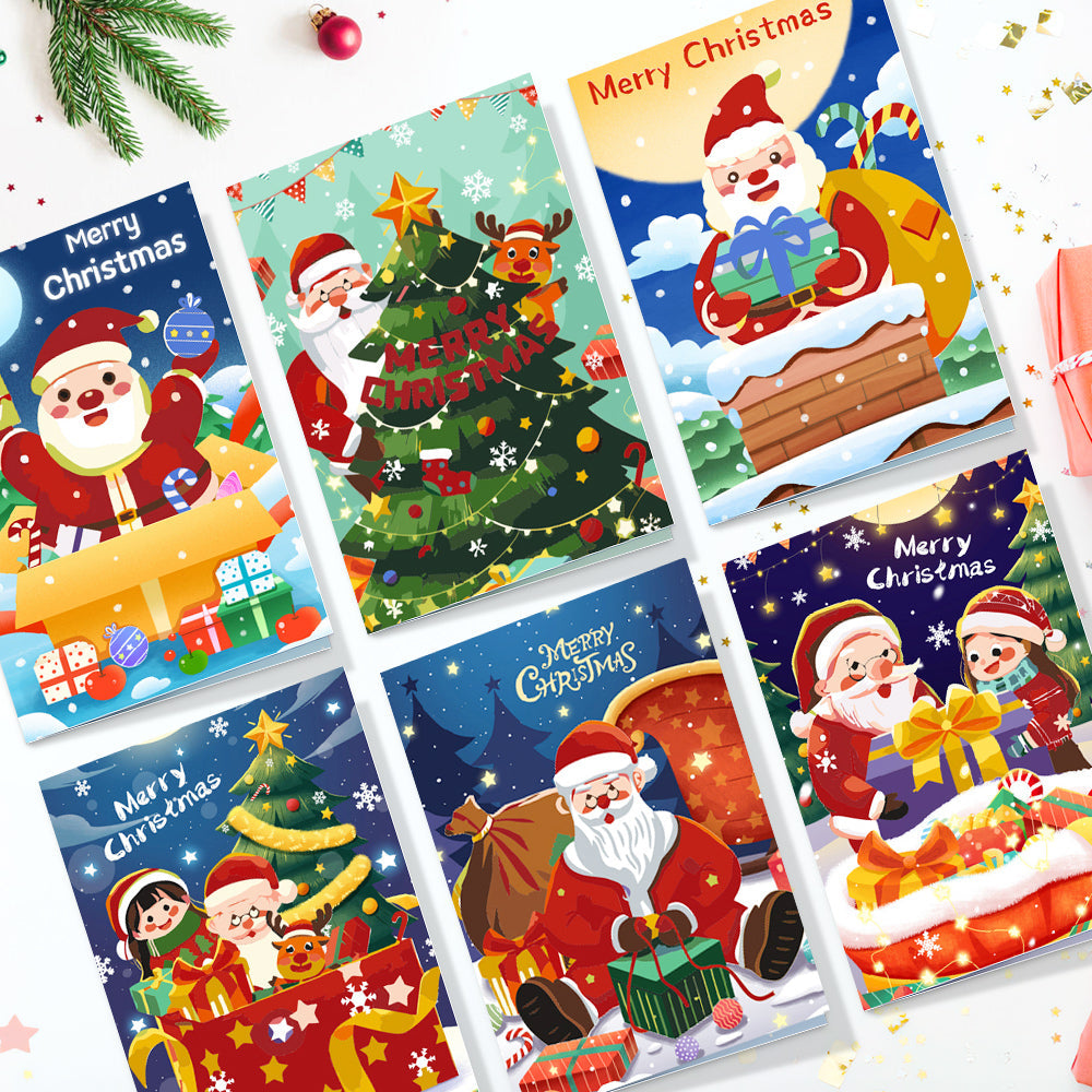 Kerstkaart IV – Schilderen op nummer