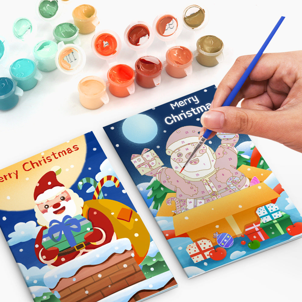 Kerstkaart IV – Schilderen op nummer