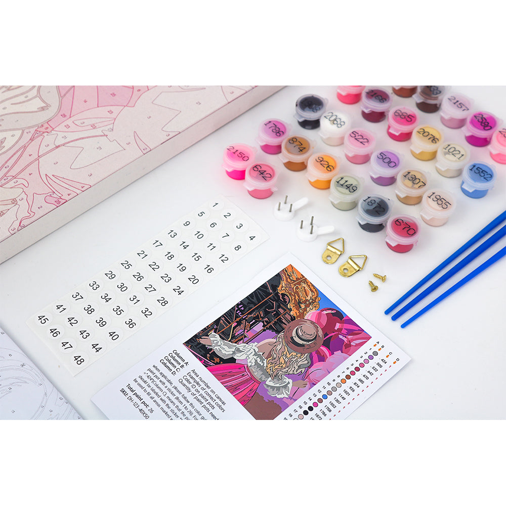 Sneeuwpop en kerstcadeautjes – schilderen op nummer