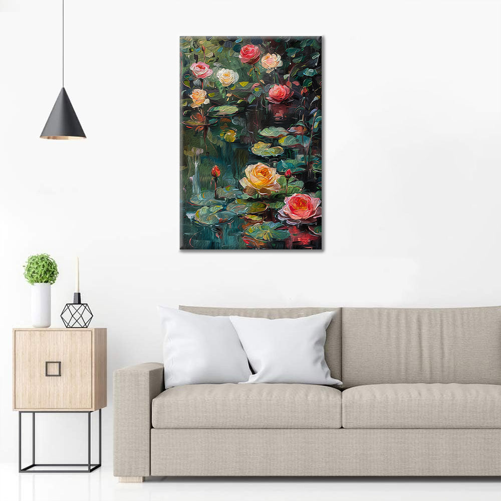 Rozen en waterlelies - schilderen op nummer