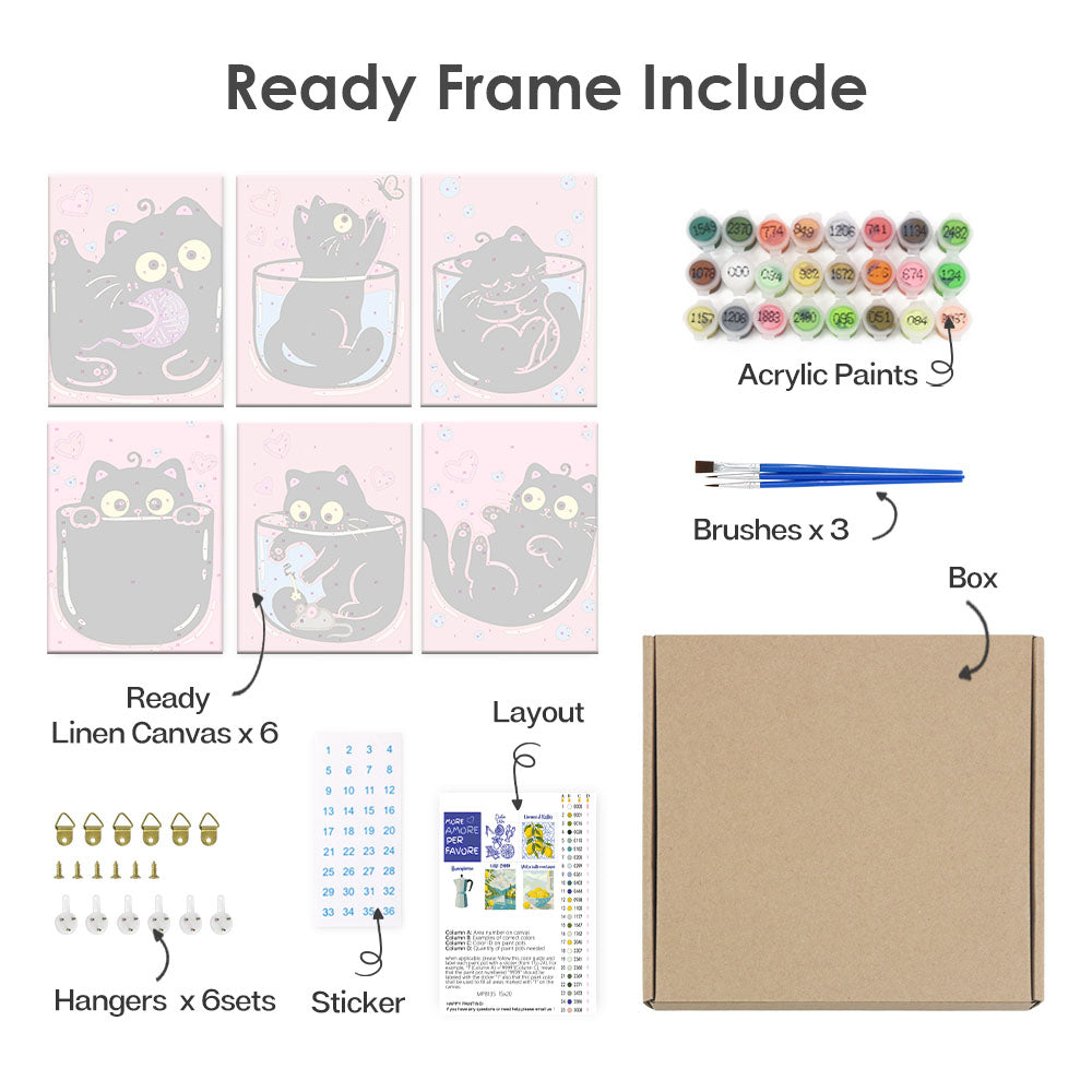 Rosa-schwarze Katzen