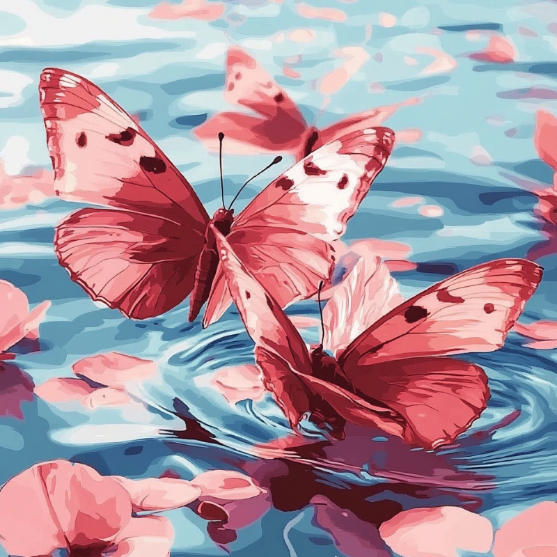 WOWDECOR Malen Nach Zahlen Set – Flamingo-Bär Motiv, 40,6 X 50,8 Cm, Mit Acrylfarben & Pinsel, Gerahmt