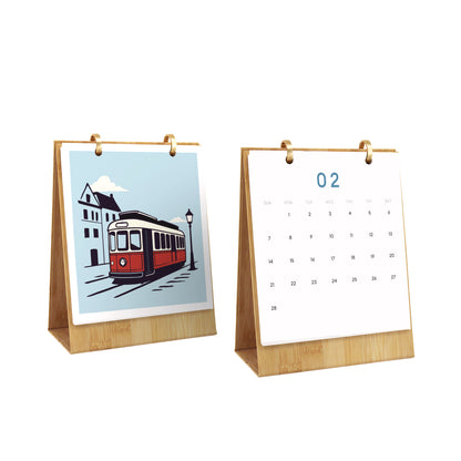 Vintage-Reise-Edition – 2027 Malen nach Zahlen Tischkalender