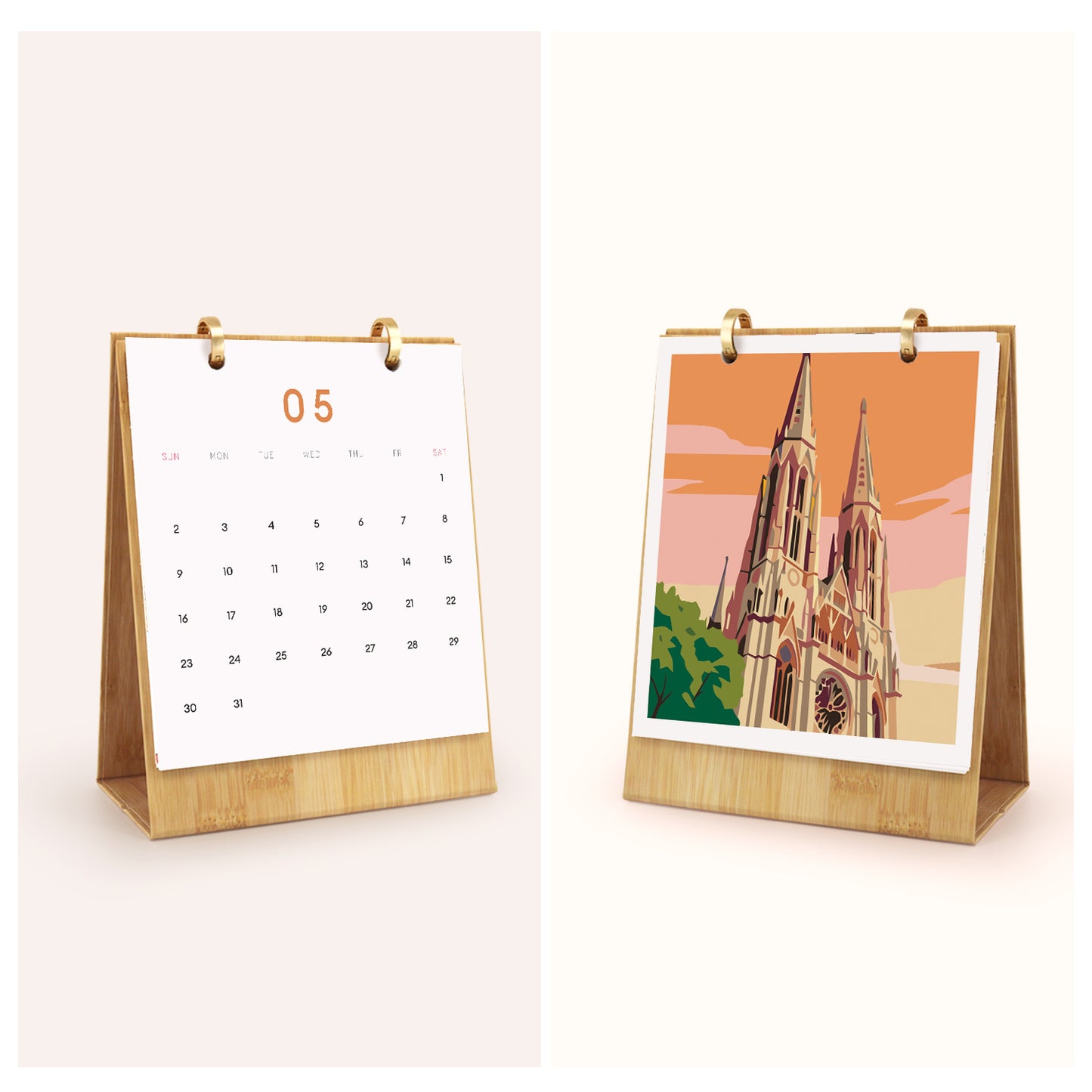 Vintage-Reise-Edition – 2027 Malen nach Zahlen Tischkalender