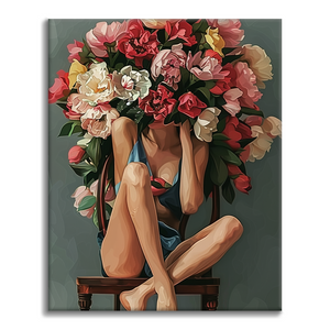 Niña de las flores - Pintura por números