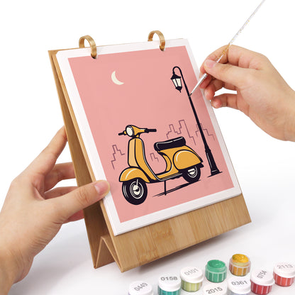 Vintage-Reise-Edition – 2027 Malen nach Zahlen Tischkalender