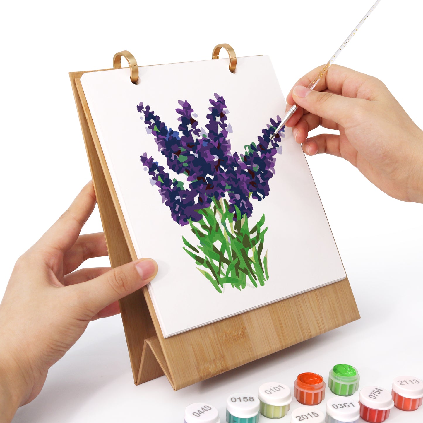 Blumen-Edition – 2027 Malen nach Zahlen Tischkalender