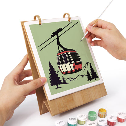 Vintage-Reise-Edition – 2027 Malen nach Zahlen Tischkalender