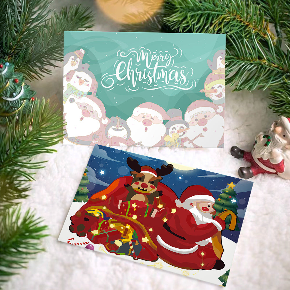Weihnachtskarte II – Malen nach Zahlen