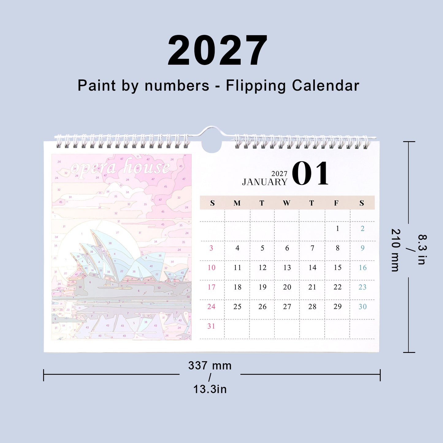 Famous Landmarks Edition – 2027 Malen nach Zahlen Tischkalender