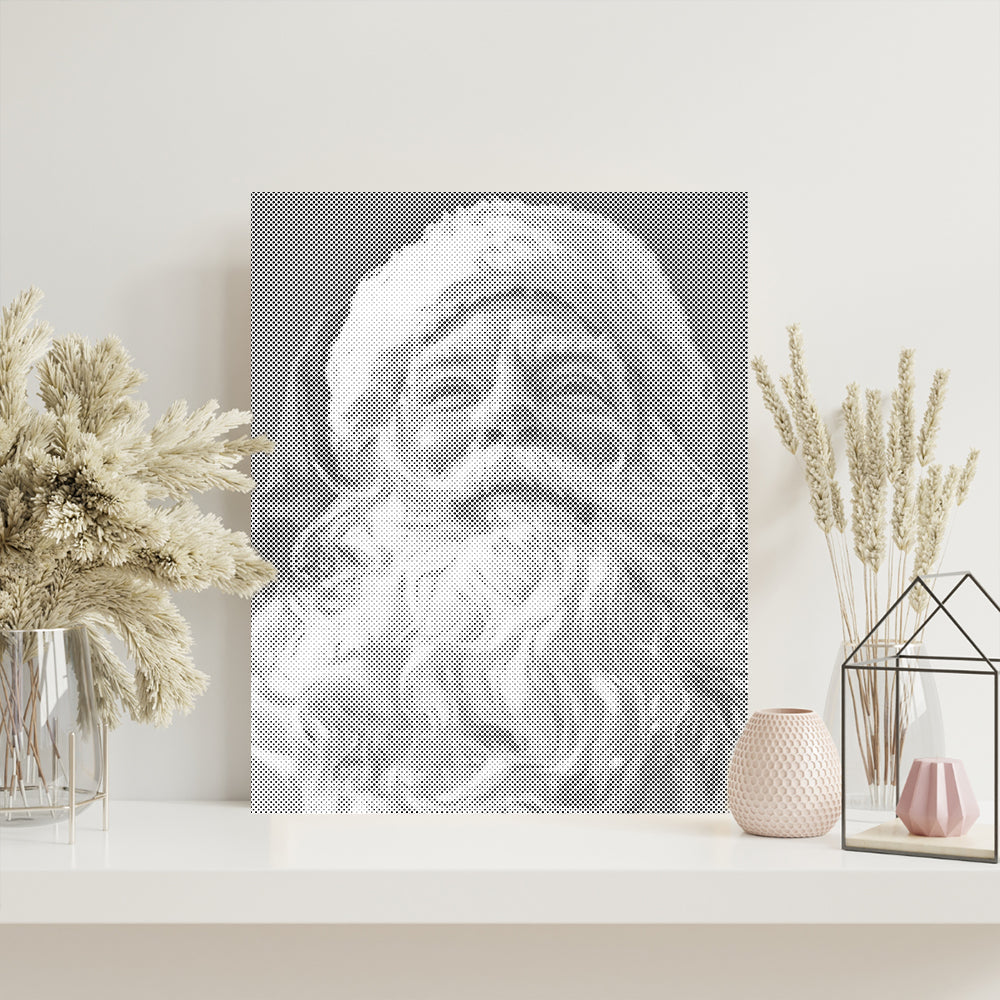 Der freundliche Weihnachtsmann – Punktmalerei