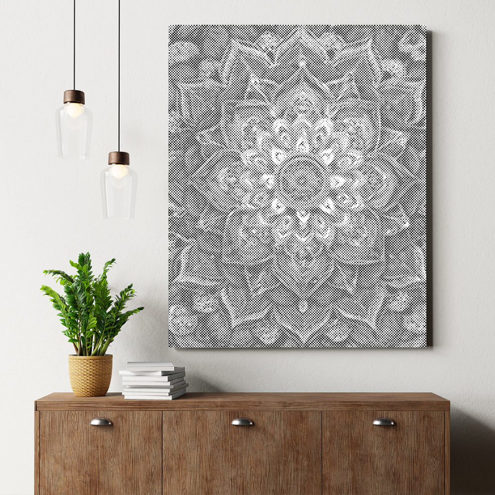 Regenbogenblumen-Mandala – Punktmalerei