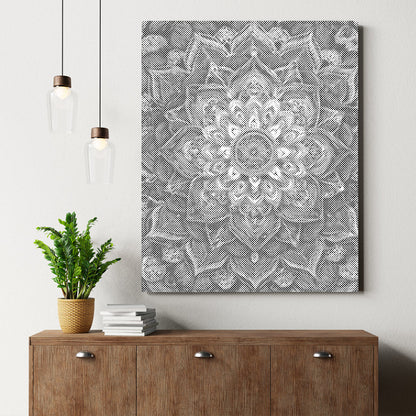 Regenbogenblumen-Mandala – Punktmalerei