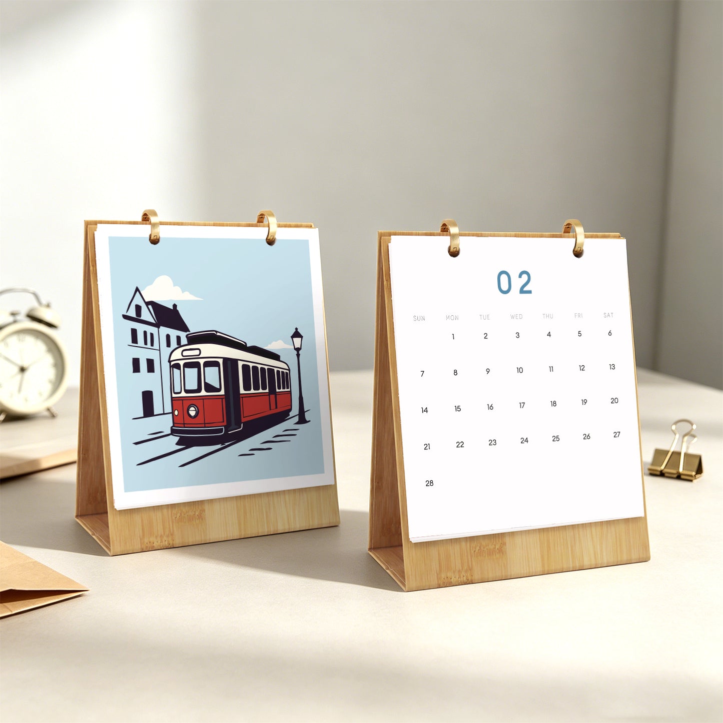 Vintage-Reise-Edition – 2027 Malen nach Zahlen Tischkalender