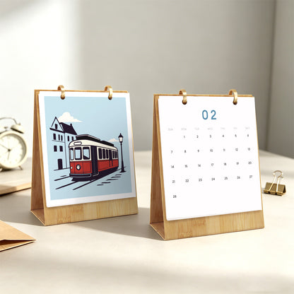 Vintage-Reise-Edition – 2027 Malen nach Zahlen Tischkalender
