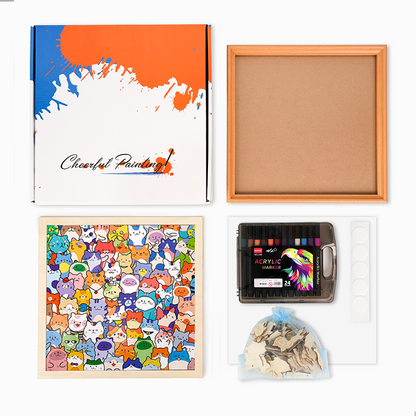 Tiny Puppy World – Ausmalpuzzle aus Holz