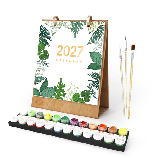 Pflanzen-Edition – 2027 Malen nach Zahlen Tischkalender