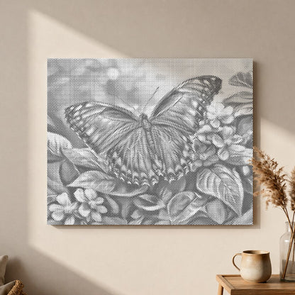 Blauer Schmetterling – Punktmalerei