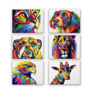 Animales coloridos – pintar por números