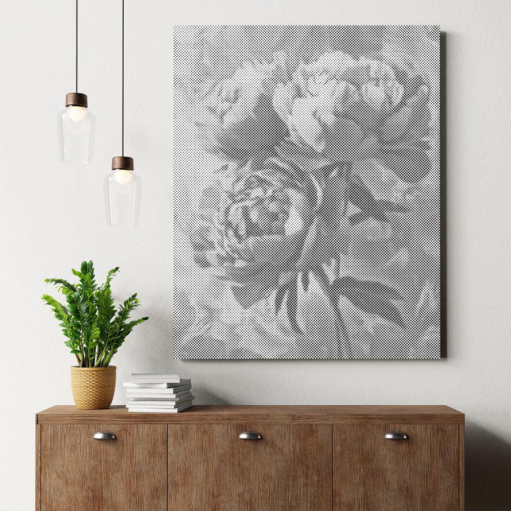 Rosa Pfingstrose – Punktmalerei