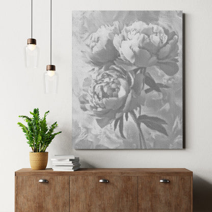 Rosa Pfingstrose – Punktmalerei