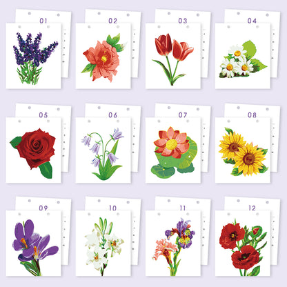 Blumen-Edition – 2027 Malen nach Zahlen Tischkalender