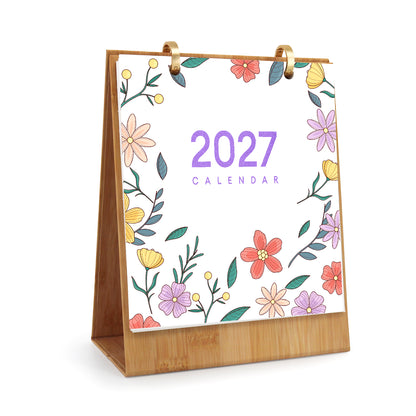 Blumen-Edition – 2027 Malen nach Zahlen Tischkalender