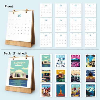 Weltreise-Edition – 2027 Malen nach Zahlen Tischkalender