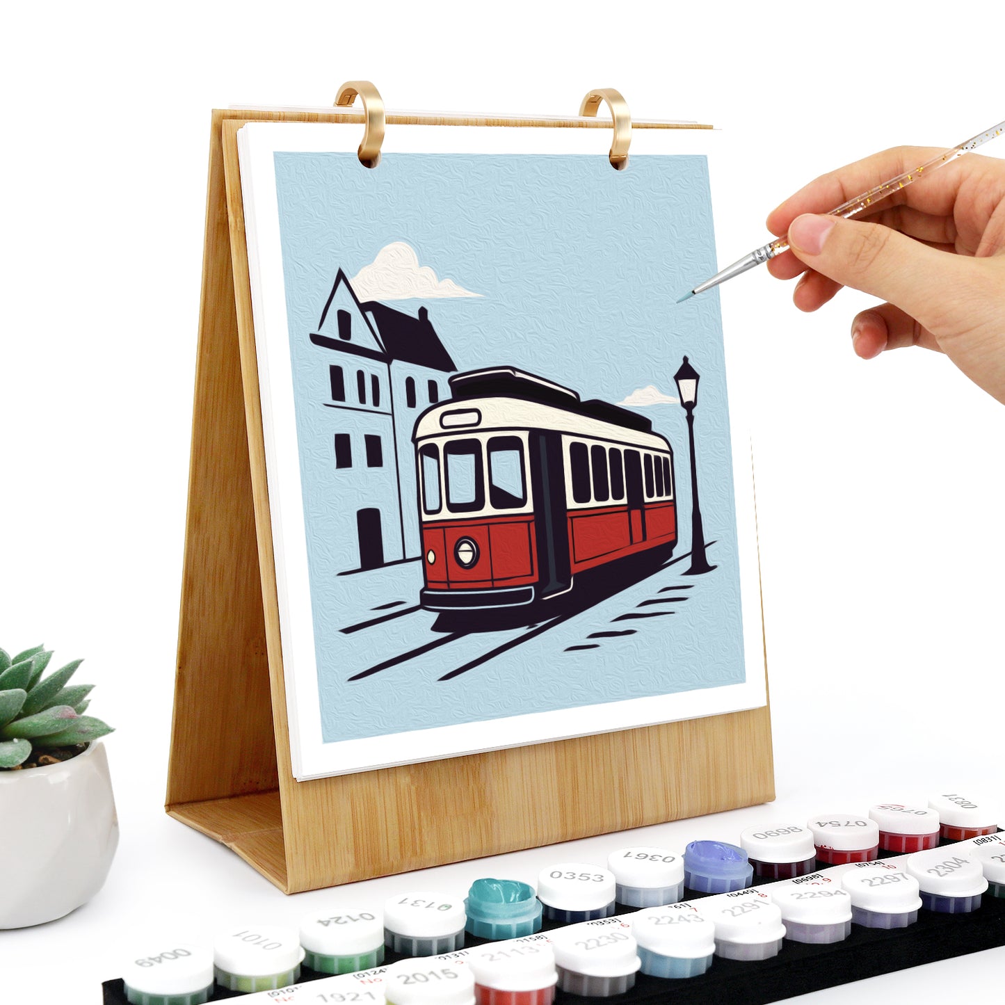 Vintage-Reise-Edition – 2027 Malen nach Zahlen Tischkalender
