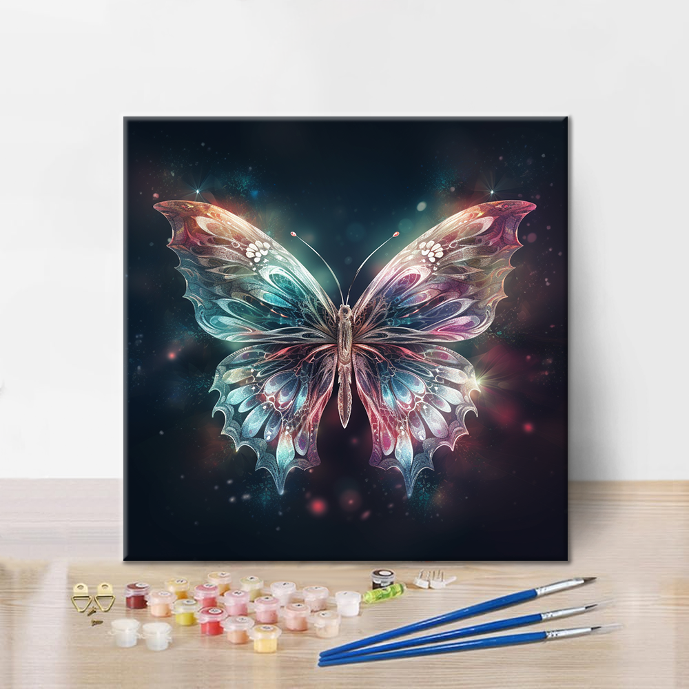 Geisterschmetterling – Malen nach Zahlen