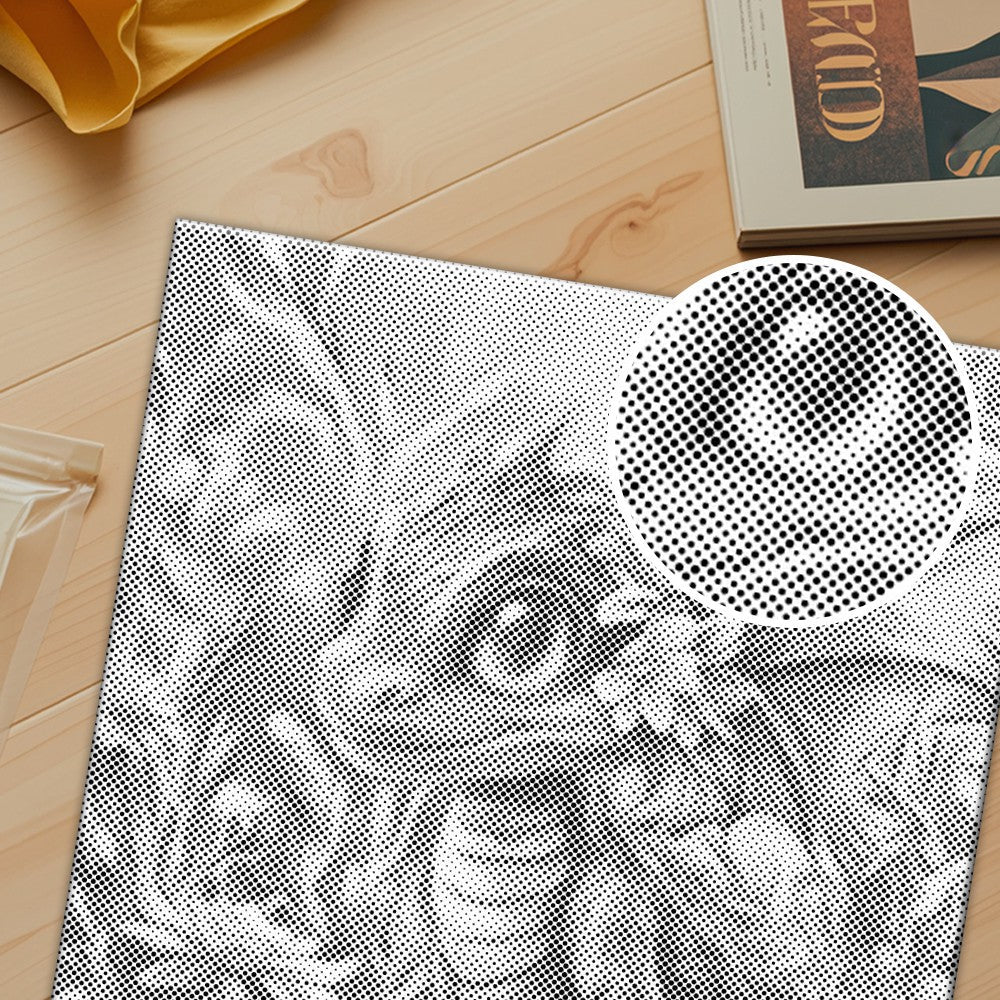 Bunter Drache inmitten von Blüten – Punktmalerei