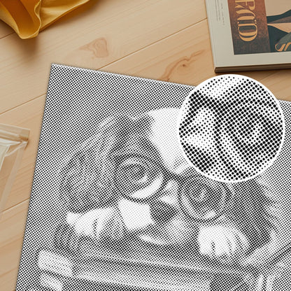 Bücherwurm-Hunde-Charm – Punktmalerei
