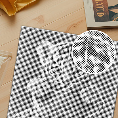 Entzückendes Tigerjunges – Punktmalerei