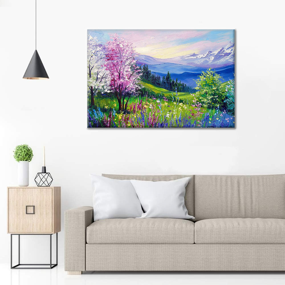 Primavera en los Alpes - pintar por números