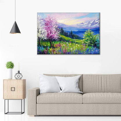 Primavera en los Alpes - pintar por números
