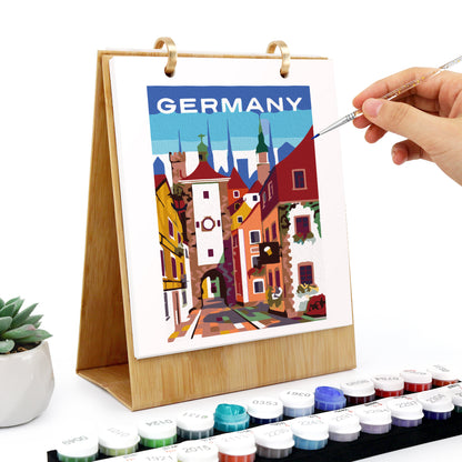 Weltreise-Edition – 2027 Malen nach Zahlen Tischkalender