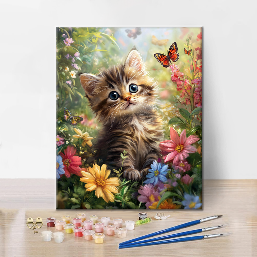 Gatitos de jardín – Pintar por números