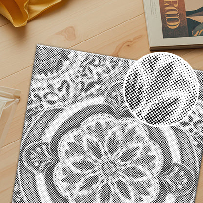 Goldgrünes Mandala – Punktmalerei