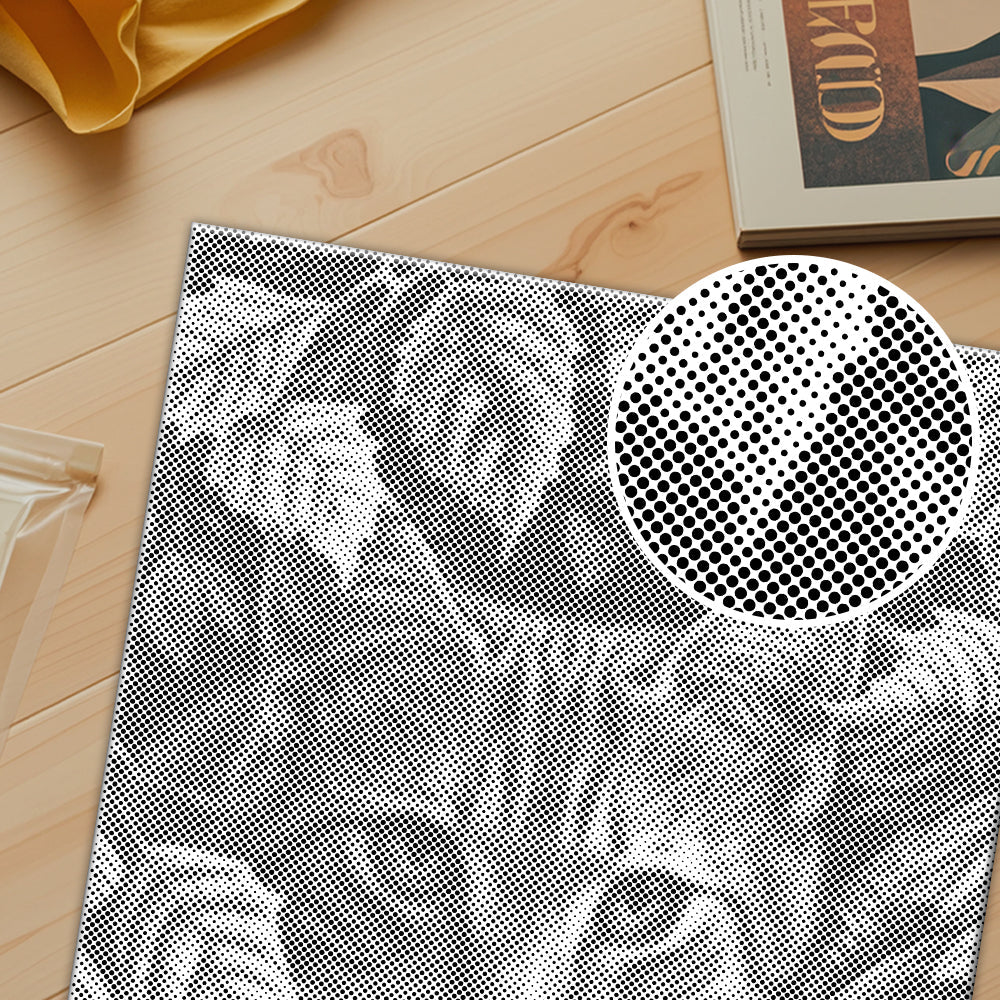 Blätter und Katze – Punktmalerei