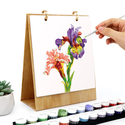 Blumen-Edition – 2027 Malen nach Zahlen Tischkalender