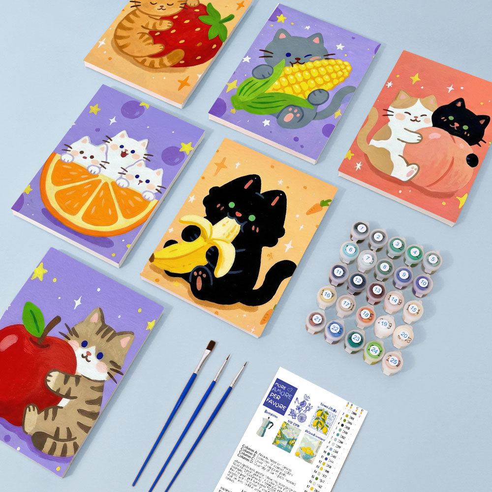 Kätzchen und Früchte