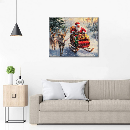 Kerstman en eland – Schilderen op nummer
