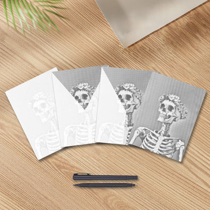 Lächelnder Totenkopf – Punktmalerei