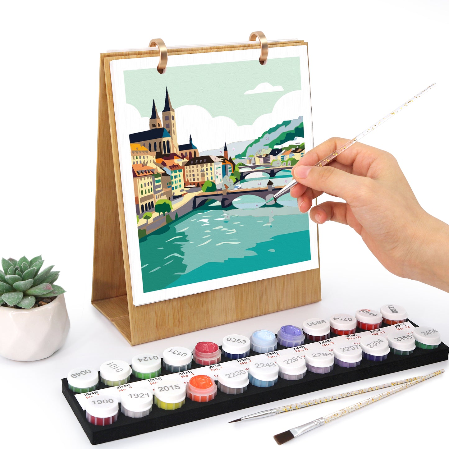 Reise-Edition – 2027 Malen nach Zahlen Tischkalender