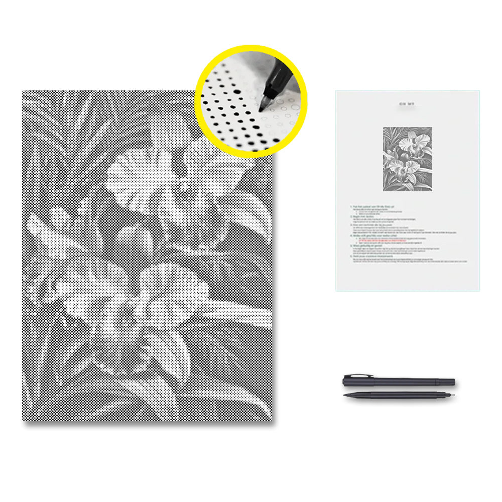 Rosa Orchidee – Punktmalerei