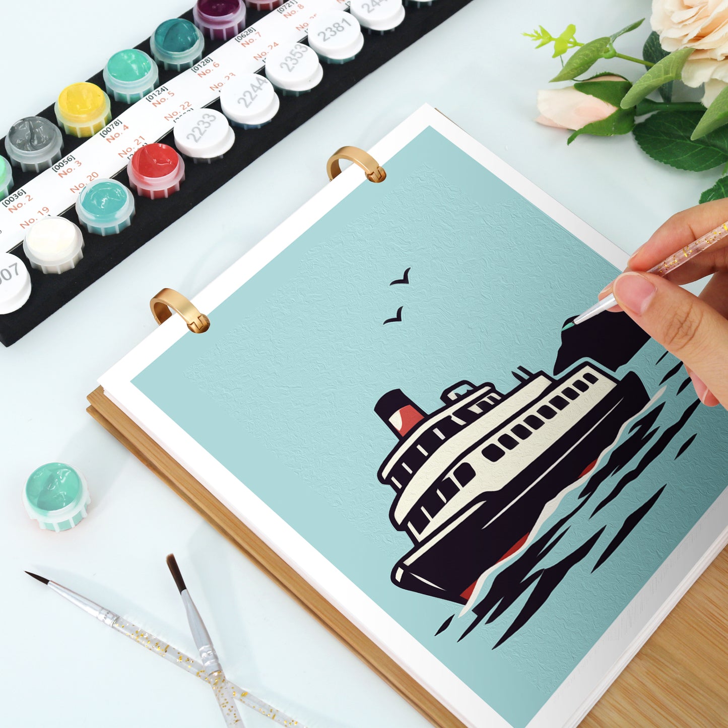 Vintage-Reise-Edition – 2027 Malen nach Zahlen Tischkalender