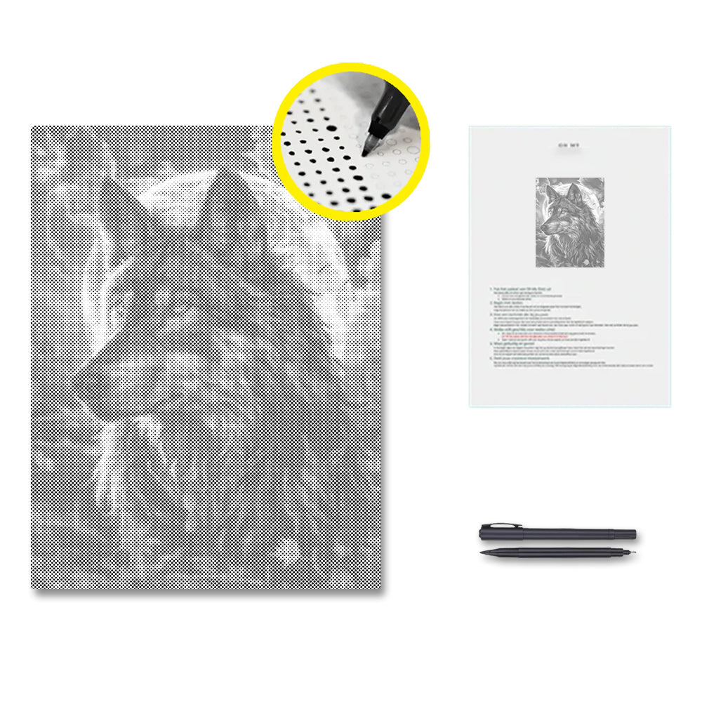 Der König der Wölfe – Punktmalerei